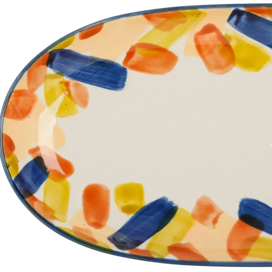 Fabrique de Styles Plats Et Saladiers>Plats ovales x2 en grès - belle vie Multicolore