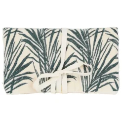 Fabrique de Styles Pochettes Et Housses>Pochette bijoux voyage tropic'art creme touche 20x24cm en velours coton Emeraude