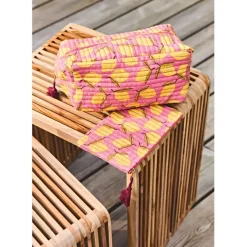 Fabrique de Styles Pochettes Et Housses>Pochette citron en coton Rose