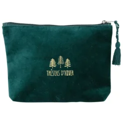 Fabrique de Styles Pochettes Et Housses>Pochette en coton - Mon-Sapin Vert Foncé