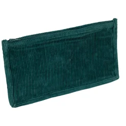 Fabrique de Styles Pochettes Et Housses>Pochette en velours côtelé émeraude - Flaura Emeraude