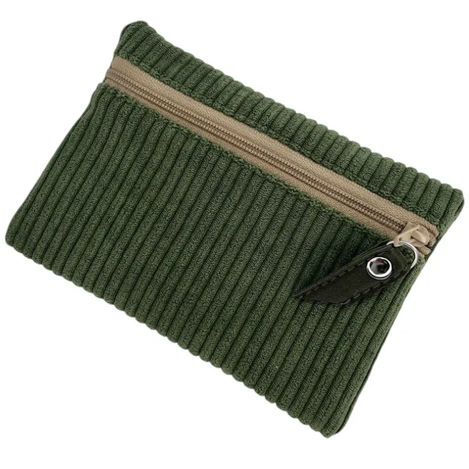 Fabrique de Styles Pochettes Et Housses>Pochette en velours Kaki