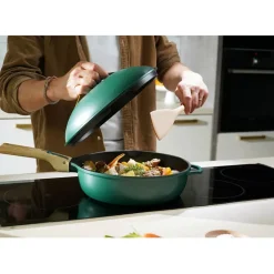 Fabrique de Styles Plats Et Appareils De Cuisson>Poêle en aluminium canopée d24cm - La Fabuleuse Vert