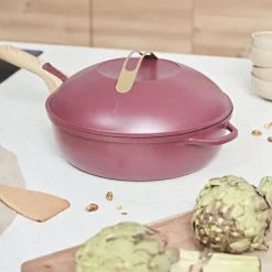 Fabrique de Styles Plats Et Appareils De Cuisson>Poêle en aluminium rubis d28cm - La Fabuleuse Rouge