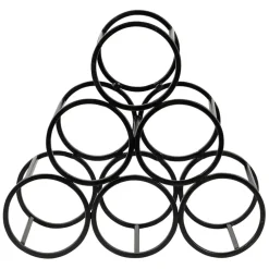 Fabrique de Styles Accessoires Vin Et Cocktails>Porte 6 bouteilles en fer 31xh28cm - Campagne Noir