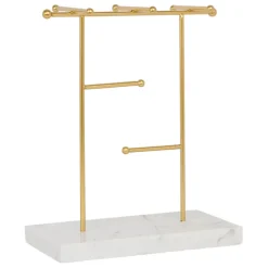 Fabrique de Styles Bijoux Fantaisie>Porte bijoux en marbre - golden Doré