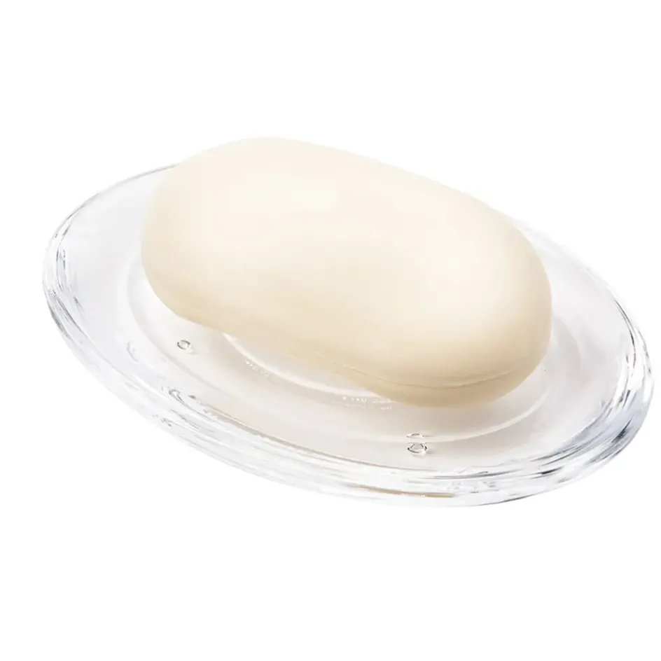 Fabrique de Styles Rangements Salle De Bain>Porte savon droplet en acrylique 14x10x2cm Transparent
