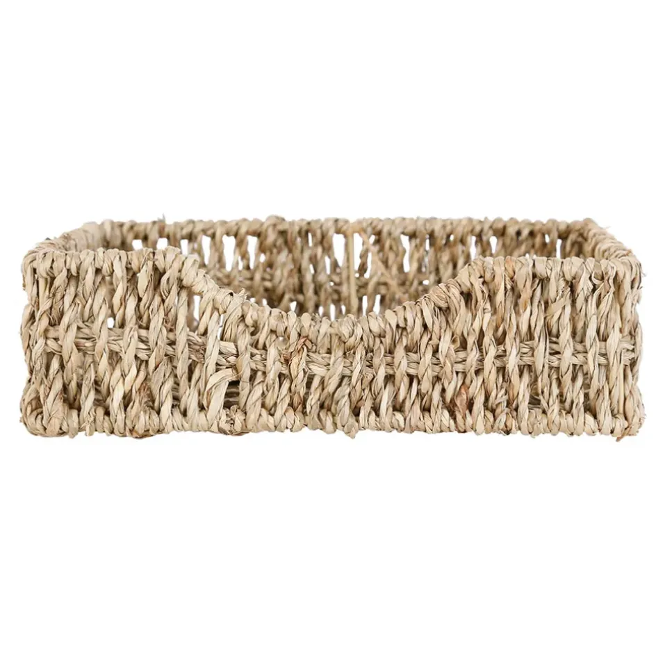 Fabrique de Styles Accessoires De Table>Porte serviettes en jonc de mer et fer poisson - borneo Naturel