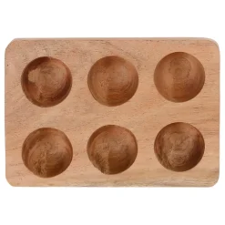 Fabrique de Styles Ustensibles De Cuisine>Porte œufs 6 socles en acacia 16x10cm - Dalbert Naturel
