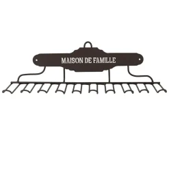 Fabrique de Styles Petits Rangements>Porte verres mural en fer - Maison De Famille Brun