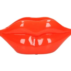 Fabrique de Styles Cache-pots Et Supports>Pot lèvre en polyrésine h12.5cm Rouge