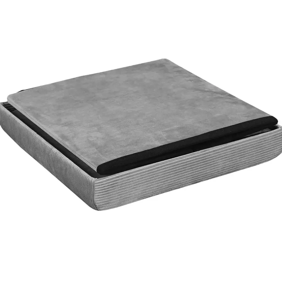 Fabrique de Styles Poufs Et Tabourets>Pouf coffre pliable en velours côtelé - Julia Gris