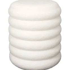 Fabrique de Styles Poufs Et Tabourets>Pouf coffre tissu bouclette - Freya Blanc