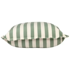 Fabrique de Styles Jardin>Pouf d'extérieur en tissu rayé et écru 95x95cm - Sola Sauge