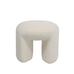 Fabrique de Styles Poufs Et Tabourets>Pouf en tissu bouclette - Loa Crème