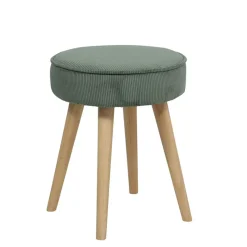 Fabrique de Styles Poufs Et Tabourets>Pouf en tissu velours côtelé - Popy Kaki