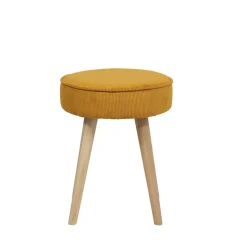 Fabrique de Styles Poufs Et Tabourets>Pouf en velours côtelé - Popy Abricot