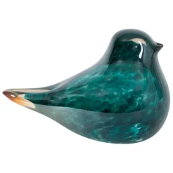 Fabrique de Styles Petits Objets Déco>Presse papier moineau en verre - Serin Indigo