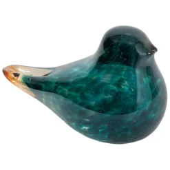 Fabrique de Styles Petits Objets Déco>Presse papier moineau en verre - Serin Indigo