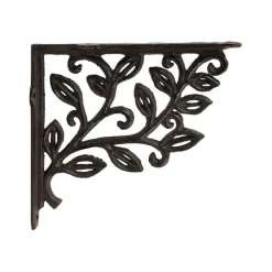 Fabrique de Styles Étagères Murales>Équerre en fonte laurier 18x20cm Brun