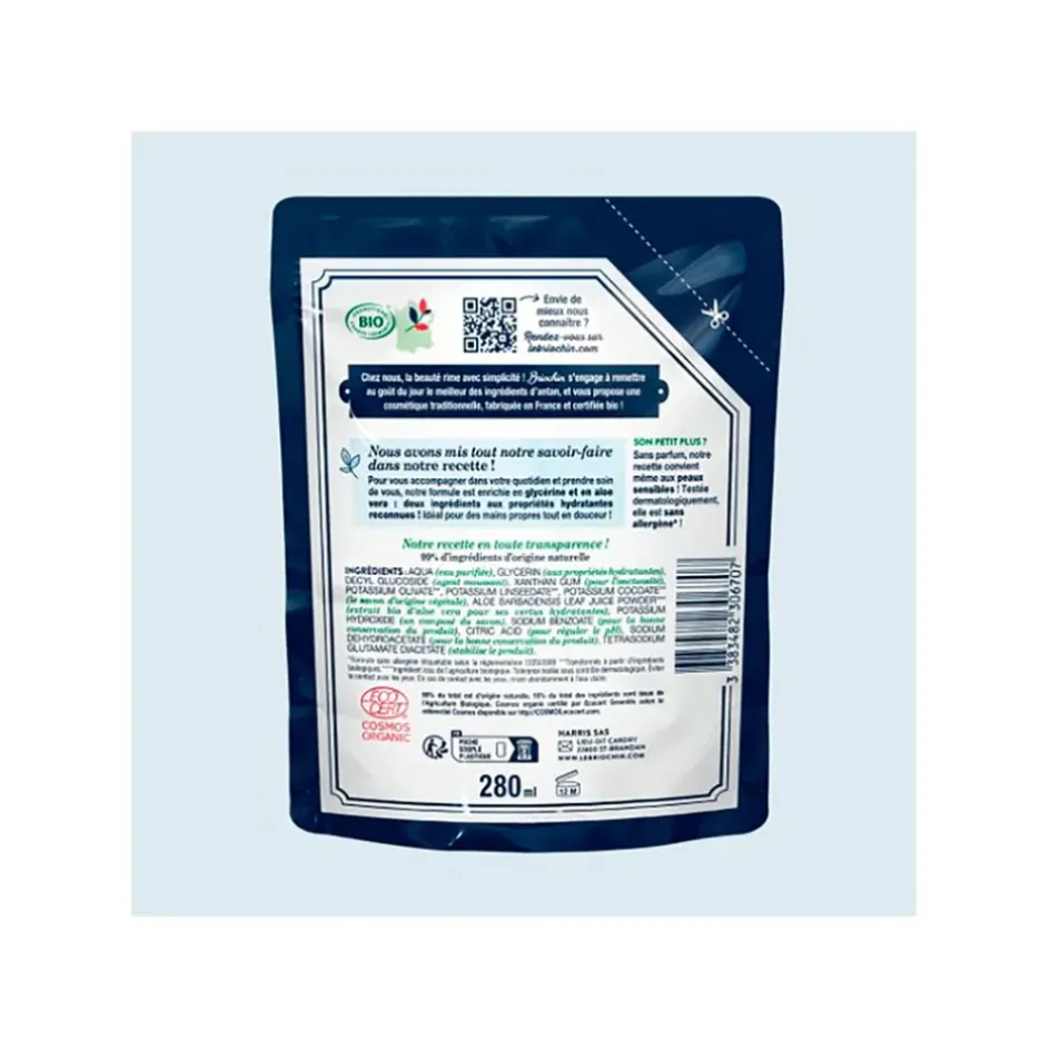 Fabrique de Styles Savon Liquide>Recharge savon liquide mains sans parfum 280ml - Cosmébio Multicolore