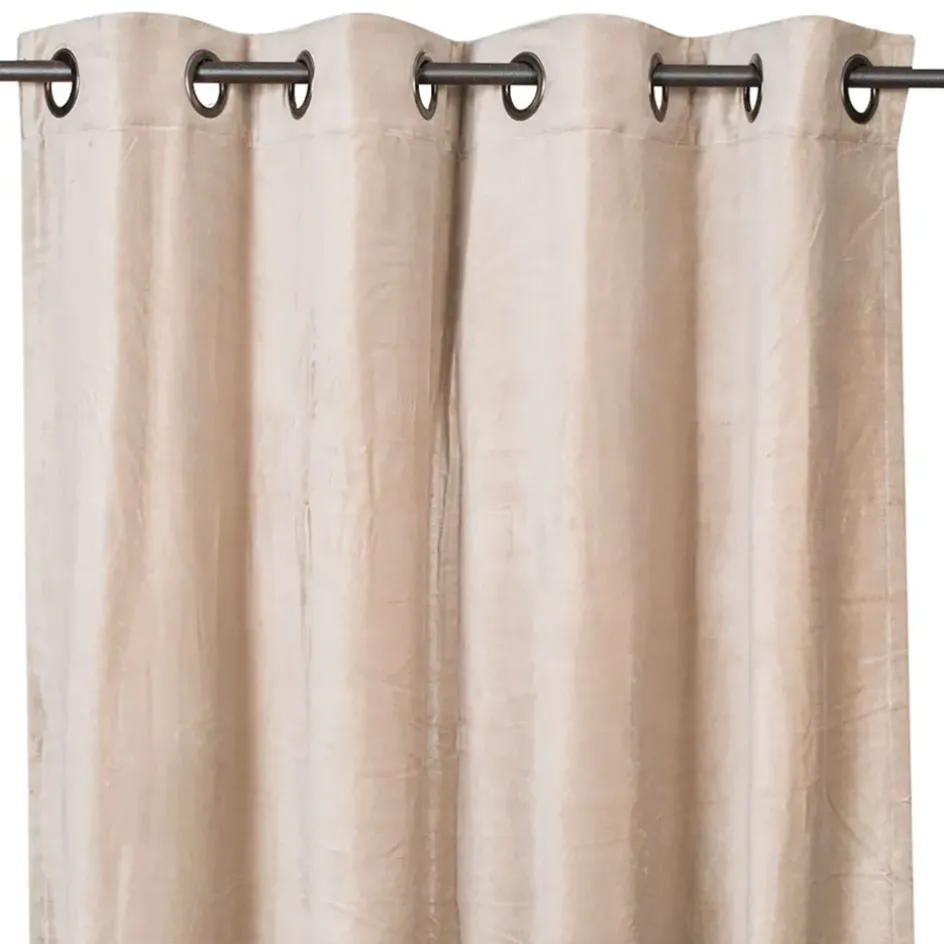 Fabrique de Styles Rideaux Et Voilages>Rideau delhi en velours 135x300cm Craie