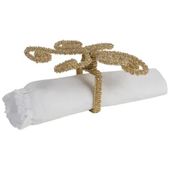 Fabrique de Styles Serviettes De Table>Rond serviette d8x10cm - Artifice Doré