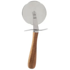 Fabrique de Styles Ustensibles De Cuisine>Roulette à pizza en inox et bois - Ablis Naturel