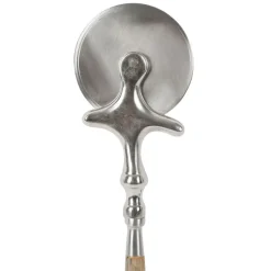 Fabrique de Styles Ustensibles De Cuisine>Roulette à pizza en inox et acacia - art Naturel