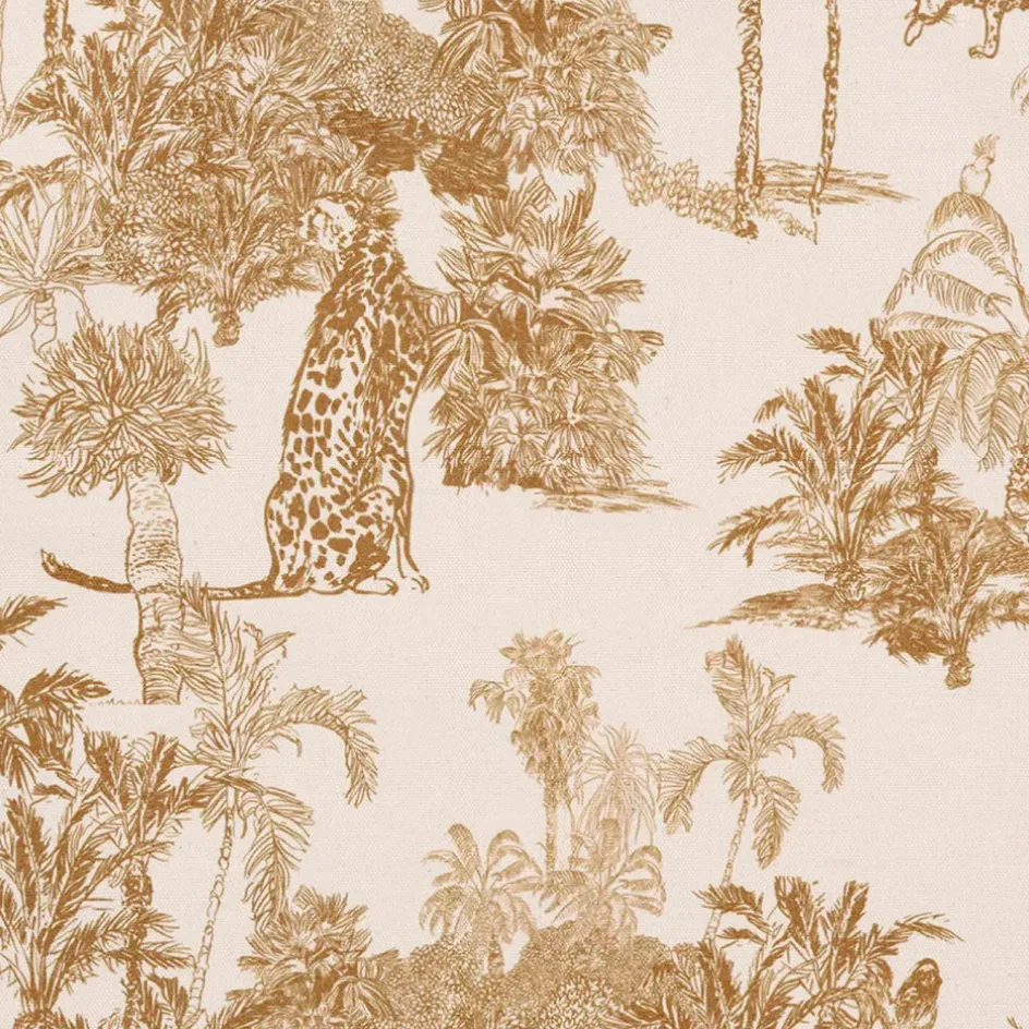 Fabrique de Styles Sacs Et Cabas>Sac tote bag en coton écru et palmiers - Mocoa Camel