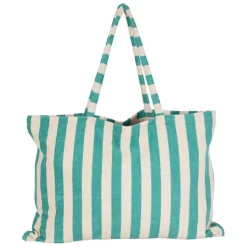 Fabrique de Styles Sacs Et Cabas>Sac tote bag en coton et polyester émeraude 55x40cm - Palma Emeraude