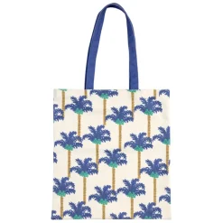 Fabrique de Styles Sacs Et Cabas>Sac tote bag en coton palmier - Mocoa Indigo