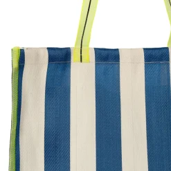 Fabrique de Styles Sacs Et Cabas>Sac tote bag rayé bleu, blanc et jaune - Palma Bleu, Jaune