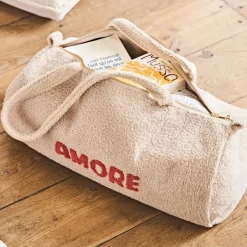 Fabrique de Styles Sacs Et Cabas>Sac weekend en bouclettes - Funny Ecru