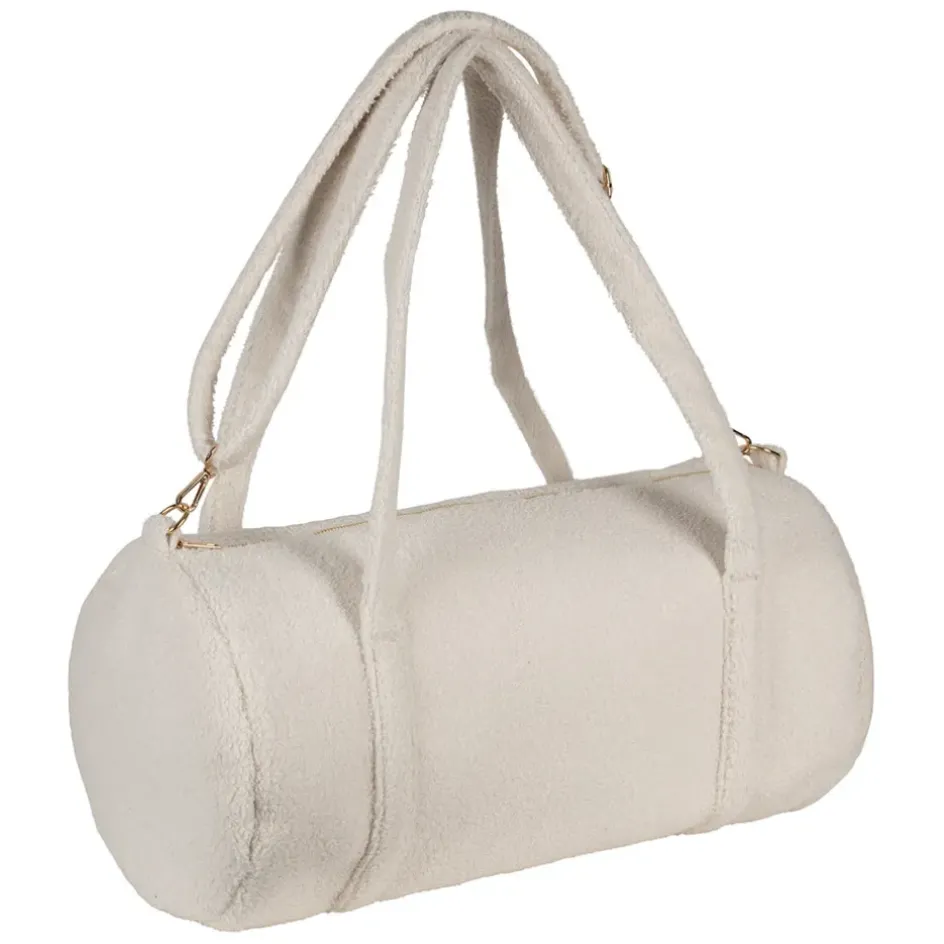 Fabrique de Styles Sacs Et Cabas>Sac weekend en tissu bouclette écru - Bowling Ecru