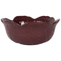 Fabrique de Styles Plats Et Saladiers>Saladier chou en grès d27cm - Chou Aubergine
