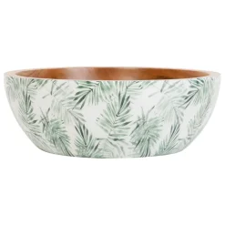 Fabrique de Styles Plats Et Saladiers>Saladier en acacia et résine - palmier Vert