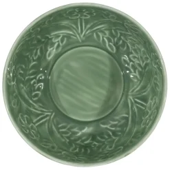 Fabrique de Styles Plats Et Saladiers>Saladier en fer (x2) ivoire et sauge d25cm - Floraly Sauge, Ivoire