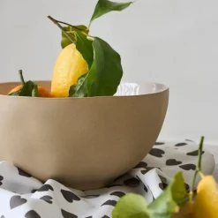 Fabrique de Styles Plats Et Saladiers>Saladier en grès d26cm - Jade Blanc