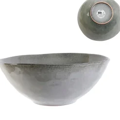 Fabrique de Styles Plats Et Saladiers>Saladier en grès d28cm - Au grès du temps Gris