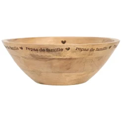 Fabrique de Styles Plats Et Saladiers>Saladier en manguier d30cm - Famille Naturel