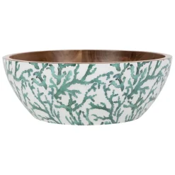 Fabrique de Styles Plats Et Saladiers>Saladier en manguier d30cm - Estran Turquoise