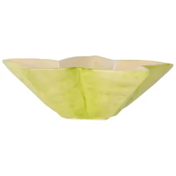 Fabrique de Styles Plats Et Saladiers>Saladier étoile de mer en dolomite vert et jaune d28cm Jaune, Vert