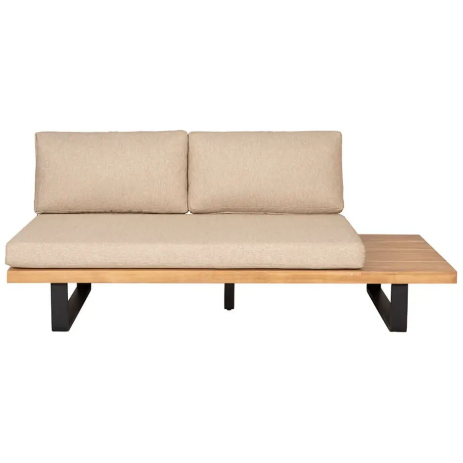 Fabrique de Styles Salons De Jardin|Jardin>Salon de jardin d'angle en bois 5 places beige - Feros Ecru