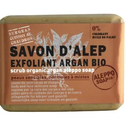 Fabrique de Styles Savon Solide>Savon d'alep exfoliant argan bio 100g Cuivre