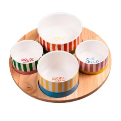 Fabrique de Styles Bols Et Coupelles>Service apéritif 4 coupelles en porcelaine - Dolce Vita Multicolore