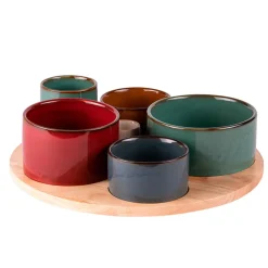 Fabrique de Styles Bols Et Coupelles>Service apéritif en porcelaine - Elyas Multicolore