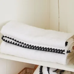 Fabrique de Styles Serviettes De Bain>Serviette de bain en coton 70x130cm - Issey Blanc