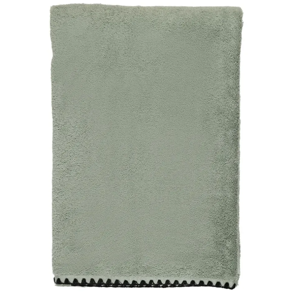 Fabrique de Styles Serviettes De Bain>Serviette de toilette invite en coton celadon 30x50cm - Issey Vert d'eau