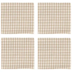 Fabrique de Styles Serviettes De Table>Serviettes x4 40x40cm en coton - appoline Beige